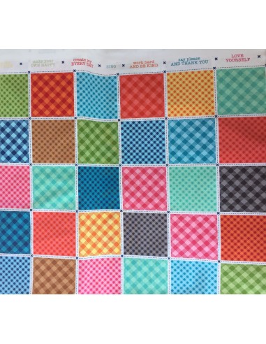 Tela panel en color Multi Basics busy patchwork de Lori Holt Tela panel en color Multi Basics busy patchwork de Lori Holt