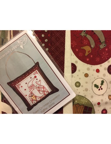 kit colección con 1 Bordado Papá Noel. Red Work Adorno puertas Navidad Lynette Anderson kit colección con 1 Bordado Papá Noel. Red Work Adorno puertas Navidad Lynette Anderson