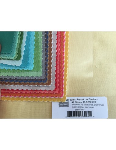 Layer Cake Pack de telas colores lisos 25cm x 25cm Riley Blake Layer Cake Pack de telas colores lisos 25cm x 25cm Riley Blake