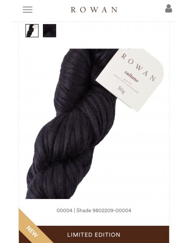 Ovillo Sultano ROWAN color negro Ovillo Sultano ROWAN color negro