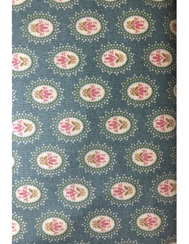 Tela patchwork Crystal Farm de Edyta Sitar azul con medallones Tela patchwork Crystal Farm de Edyta Sitar azul con medallones