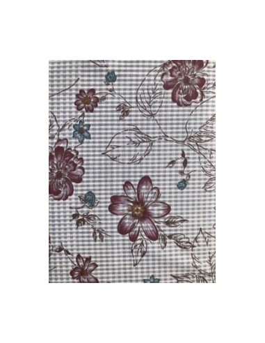 Tela patchwork pequeñitos cuadros azules con flores de la colección My Back Porch de One Sister Tela patchwork pequeñitos cuadros azules con flores de la colección My Back Porch de One Sister
