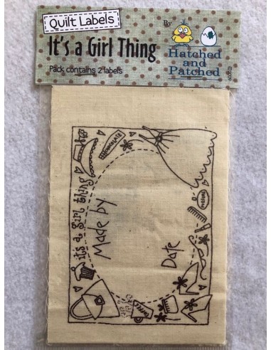 Etiquetas tela para patchwork Hatched and Patched It´s a girl thing Etiquetas tela para patchwork Hatched and Patched It´s a girl thing