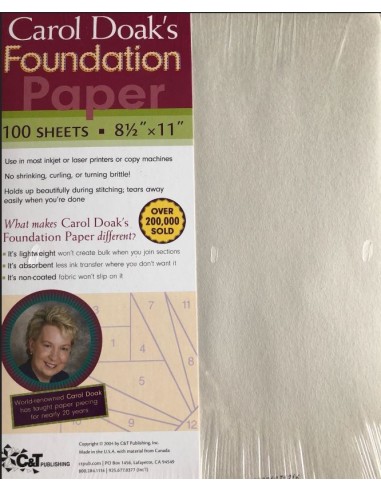 Papel Foundation paper Carol Doak´s 100 hojas Papel Foundation paper Carol Doak´s 100 hojas