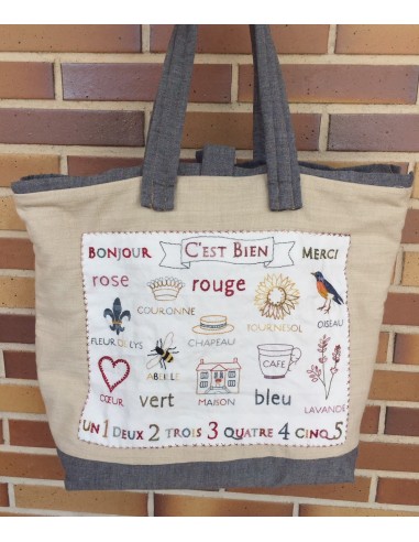 Kit bolso sampler bordado French General Kit bolso sampler bordado French General