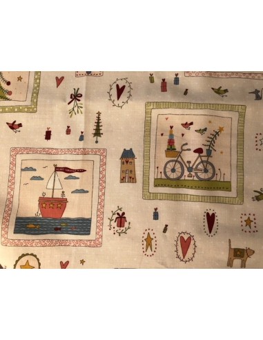 Tela patchwork Panel beis Home for Christmas Anni Downs Tela patchwork Panel beis Home for Christmas Anni Downs