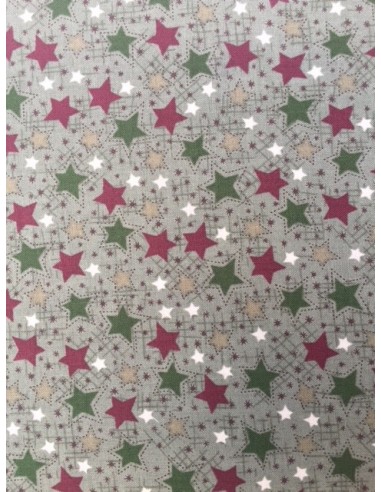 Tela patchwork verde estrellas rojas, beis, verdes navidad Frosty Friends Lynette Anderson Tela patchwork verde estrellas rojas, beis, verdes navidad Frosty Friends Lynette Anderson