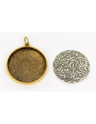 Colgante bañado en oro 24k, 38,3mm para bordados Colgante bañado en oro 24k, 38,3mm para bordados