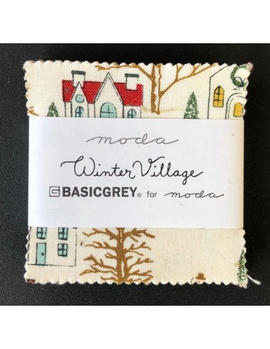 Mini charm pack 2 1/2" Winter Village 42 telas Moda Mini charm pack 2 1/2" Winter Village 42 telas Moda