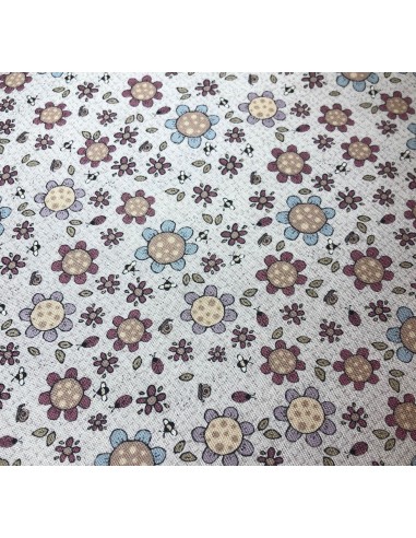 Tela patchwork beis flores y abejas Sweet Garden of Mine´s de Lynette Anderson Tela patchwork beis flores y abejas Sweet Garden of Mine´s de Lynette Anderson