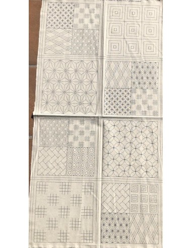 Panel tela impresa Sashiko tela beis Panel tela impresa Sashiko tela beis