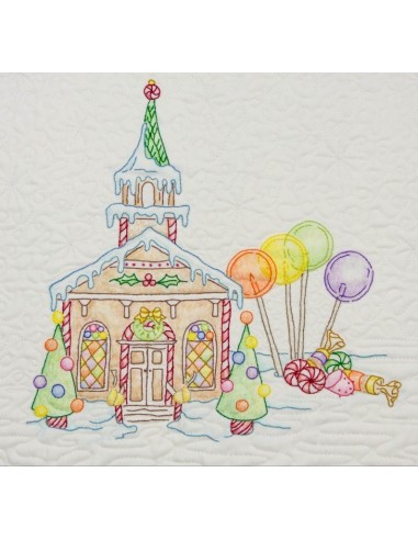 Church Gingerbread Square Crab Apple Hill bordado Church Gingerbread Square Crab Apple Hill bordado