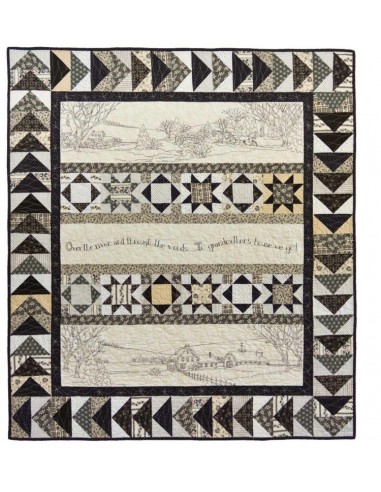 Patrón quilt Over the River and Through the Woods Crab-apple Hill Patrón quilt Over the River and Through the Woods Crab-apple Hill