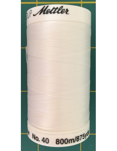 Hilo 100% polyester Mettler Poly Sheen col blanco