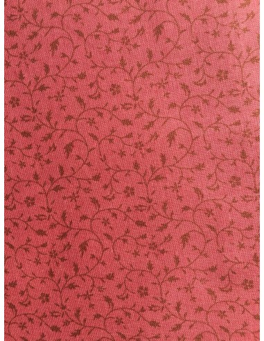 Tela patchwork rosa flores marrones, Colección básicos