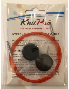 Cable rojo para aguja cirular 100 cm knit Pro