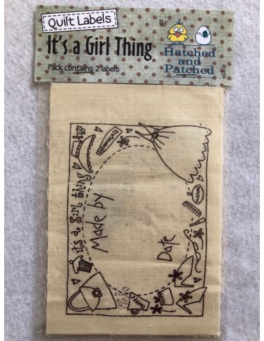 Etiquetas para patchwork Hatched and Patched It´s a girl thing