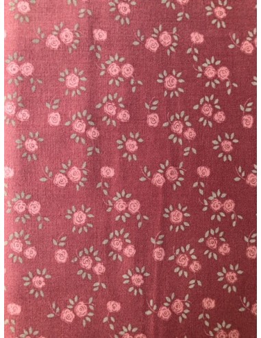 Tela patchwork  rosa con flores Veronique Requena colección Country Chic