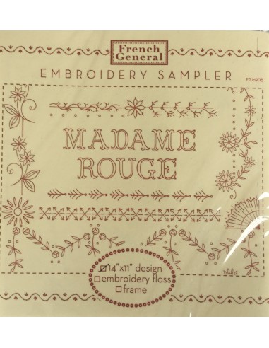 Panel bordado French general Madame Rouge