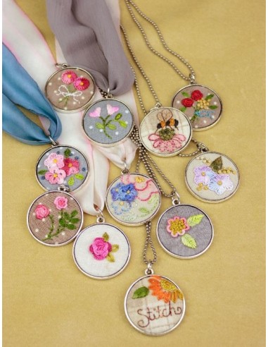 Patrón colgante embroidery necklaces