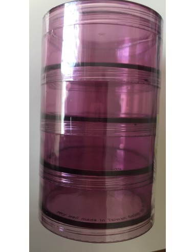 Cajas de plástico apilables en rosa 70mm