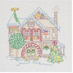 Patchwork en Navidad casas bordadas a mano