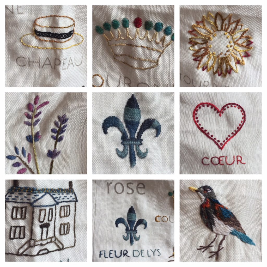 Bordado a mano C´est Bien Embroidery Sampler de French General 