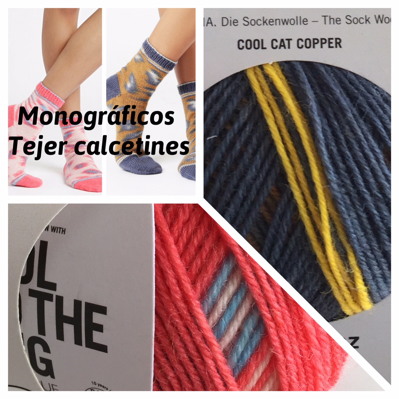 Monográficos para tejer calcetines Kinda Magic de Wool and the Gang.